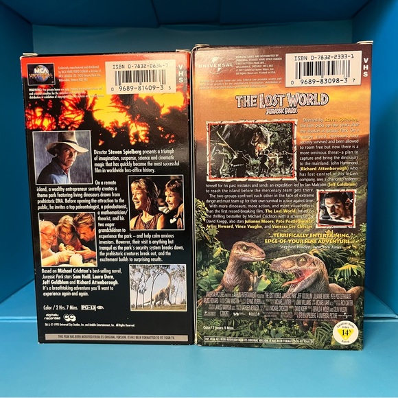 “Jurassic Park” and “The Lost World: Jurassic Park” VHS Pair - Picture 3 of 9